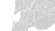 Mumbai map, India. Grayscale city map, vector streetmap.