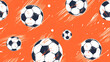 Soccer European championship Turquoise Orange Background, copy space, Generative AI