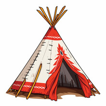 Native American Tent Clipart Clipart Isolated On White
