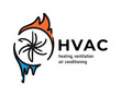 Vector logos for heating, cooling and air conditioning systems