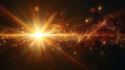 Poster - Flashlight effect using special lens on transparent background. Modern illustration.