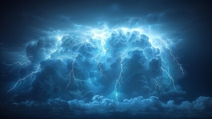 Wall Mural - Set of lightning effects and lightning zippers. Thunderstorm and lightning effects. Realistic stormy clouds isolated on transparent background with lightning effects.