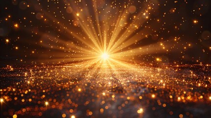 Poster - Illustration of a starburst with sparkles on a transparent background. Modern illustration of a glowing starburst.