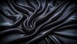 Black silk wavy drapery macro background