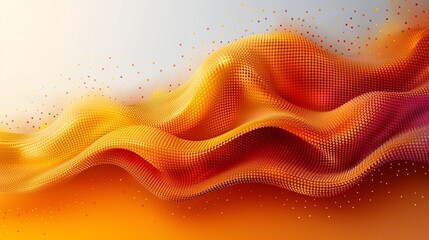 Aufkleber - Illustration with an abstract orange background and circular shapes.