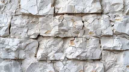 Poster - Background texture of abstract white brick wall. Wide panorama shot.