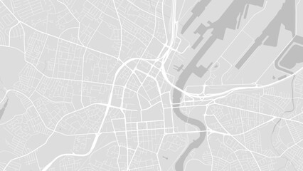 Background Belfast map, Northern Ireland, white and light grey city poster. Vector map with roads and water.