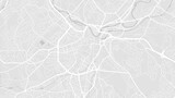 Fototapeta Londyn - Sheffield map, England. Grayscale city map, vector streetmap.