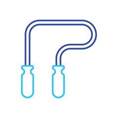 two color jump rope vector icon