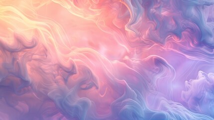 Canvas Print - Ethereal pastel colored clouds swirling in dreamy abstract background wallpaper