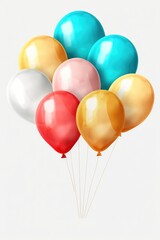 Poster - Colorful balloons in the sky, perfect for celebrations