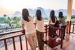 © natara - Four women are standing on the front balcony. See the scenery.