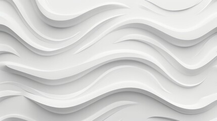 Poster - White light interior seamless background, retro-style line wave wall pattern