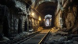 Fototapeta Uliczki - Subway under construction in the old city