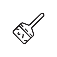 Sticker - paint brush edit line icon