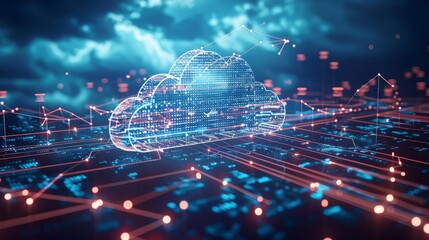 Leinwandbilder - Using internet cloud technology, data can be exchanged. FTP servers and backup copies on computers. Shared files are stored isometrically. Digital document transfer system.