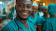 A closeup photo of a Nigerian Doctor’s Smile Inspires Hope and Comfort after a successful suggery.