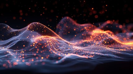 Aufkleber - Light wave effect created by infrared waves passing through warm air. Modern illustration.