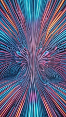 Wall Mural - casimir effect manifestation vacuum energy 3d abstract futuristic texture, isolated on a transparent background