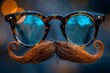 Close Up of Glasses With Mustache