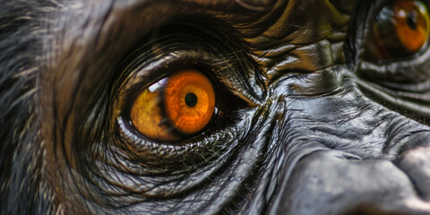 Wall Mural - Eye of a gorilla, close-up, pupil