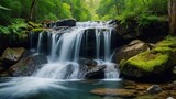 Fototapeta Natura - waterfall in the forest