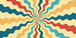 seamless pattern with waves retro style colorful background