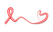 3d Flag Of Austria Heart Shape Shiny Wavy Awareness Ribbon Flag On White Background 3d Illustration