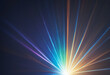Sparkling crystal spectral flare background with refracted blue light