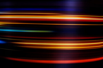 Wall Mural - futuristic abstract of dark gradient light in trails motion background, and creative glowing light d
