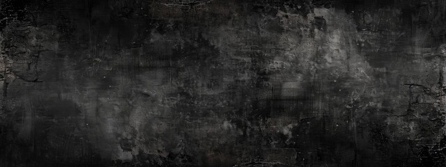 Wall Mural - Abstract Black wall texture for pattern background. wide panorama picture. Black wall texture rough background dark concrete floor or old grunge background with black