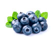 Sweet blueberries on white backgrounds. Healthy food ingredient.