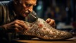 Shoemaker creates high-fashion footwear highlighting luxury and extravagance