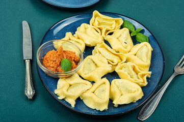 Wall Mural - Tortellini with pesto