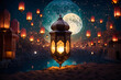 	
lantern decoration Islamic holiday Ramadan Kareem  wallpaper background