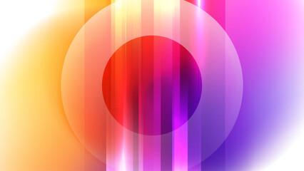 Aufkleber - Futuristic abstract background with bright dynamic gradients, lights and circle shape. Blurred graphic template with vibrant colors. Vector illustration.