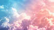 Beautiful sky with pastel clouds