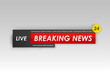 © Little Monster 2070 - Breaking news template with red and blue badge, Breaking news text on dark blue with earth and world map background, TV News show Broadcast template widescreen ratio, vector illustration