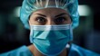 Nurse in surgical setting ready to assist precision in operation room