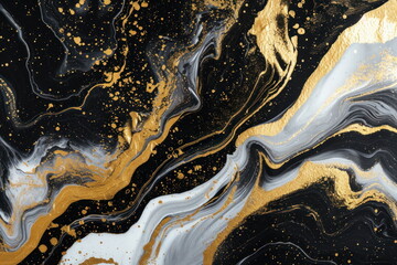 Wall Mural - abstract gold and black marble background, luxury wallpaper