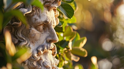 a statue of a bearded man