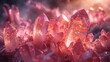 Pink Crystals Adorning Tabletop