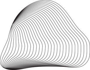 Liquid shape made of lines blend effect. Technology concept