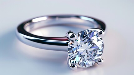 Wall Mural - A stock image of a diamond ring, complete with a clipping path for versatile use in various settings