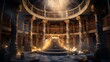 Ancient scrolls books in Greek temple turned magical library
