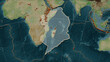 Earthquakes around the Somalian plate on the map