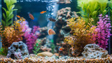 Fototapeta Do akwarium - coral reef with fish in an aquierium
