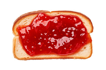 Wall Mural - bread with jam isolated on transparent or white background, png