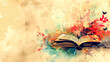 © edojob - Magical open book with colorful abstract art background