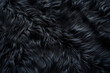 Black animal fur texture for background